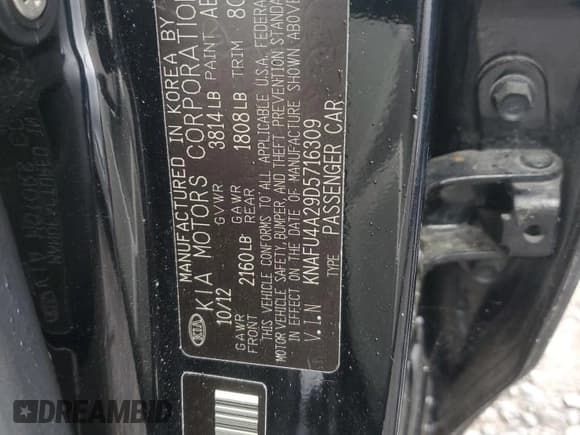 ✅ 2013 Kia Forte EX • VIN: KNAFU4A29D5716309 • Lot: 84645635. Wystawiony na Copart z przebiegiem 153 701 mil. Bezpłatny archiwum sprzedaży aukcyjnych z USA i szczegółowy raport historii pojazdu na DreamBid. Zdjęcie 12.