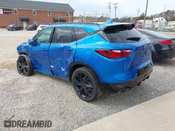 ✅ 2020 Chevrolet Blazer RS • VIN: 3GNKBKRS0LS591471 • Lot: 41453584. Listed on IAAI with 55,271 mi. Free auction sales archive from the USA and detailed vehicle history report at DreamBid. Image 3.