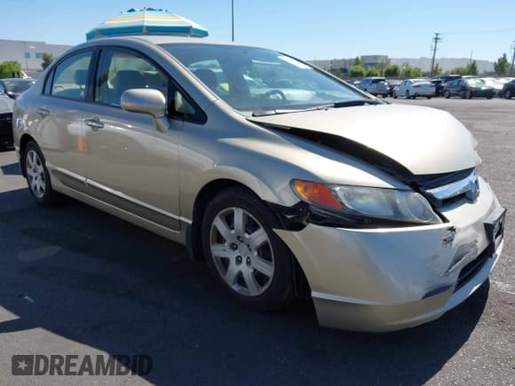 ✅ 2007 Honda Civic LX • VIN: JHMFA16587S005573 • Lot: 43369350. Listed on IAAI with 155,609 mi. Free auction sales archive from the USA and detailed vehicle history report at DreamBid. Image 1.