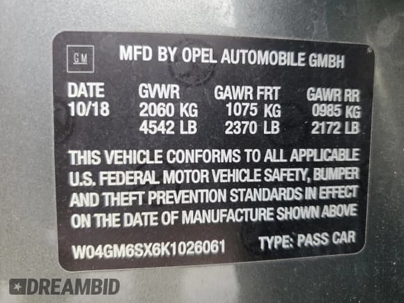 ✅ 2019 Buick Regal Preferred II • VIN: W04GM6SX6K1026061 • Lot: 58212305. Wystawiony na Copart z przebiegiem 77 973 mil. Bezpłatny archiwum sprzedaży aukcyjnych z USA i szczegółowy raport historii pojazdu na DreamBid. Zdjęcie 13.