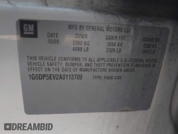 ✅ 2010 Cadillac CTS Premium • VIN: 1G6DP5EV2A0113709 • Лот: 43773450. Опубликован ранее на IAAI с пробегом 259 936 миль. Бесплатный доступ к архиву аукционных продаж из США и подробный отчёт об истории автомобиля на DreamBid. Изображение 9.