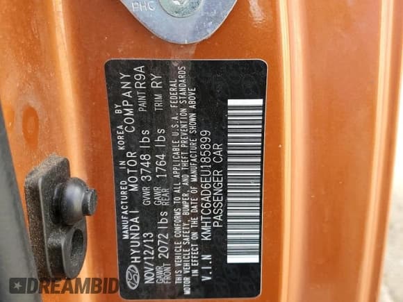 ✅ 2014 Hyundai Veloster • VIN: KMHTC6AD6EU185899 • Lot: 49871335. Wystawiony na Copart z przebiegiem 112 787 mil. Bezpłatny archiwum sprzedaży aukcyjnych z USA i szczegółowy raport historii pojazdu na DreamBid. Zdjęcie 15.