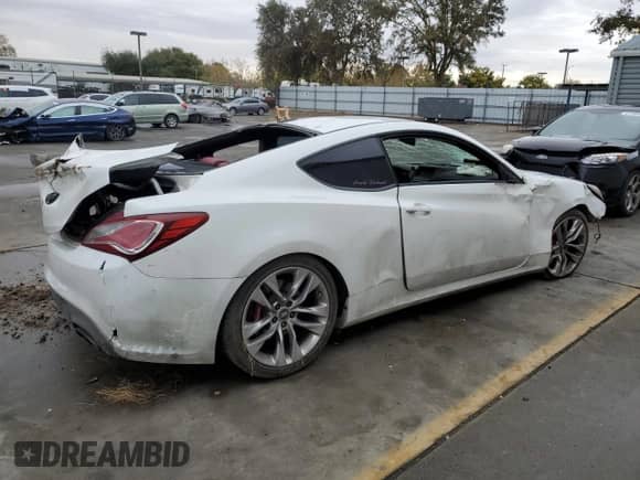 2013 Hyundai Genesis Coupe Track с VIN KMHHU6KJ7DU096333, выставлен на аукционе Copart как лот 81643984 с пробегом Не указан миль и Списание • Salvage title. История ставок и продаж доступна на DreamBid. Изображение 3.