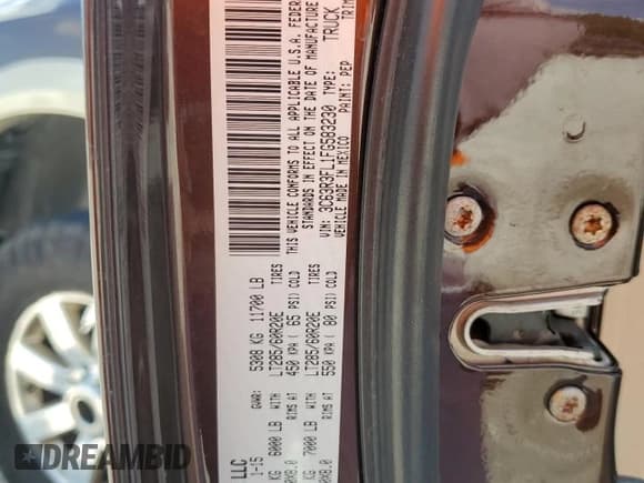 ✅ 2015 Ram 3500 Laramie Longhorn • VIN: 3C63R3FL1FG583230 • Lot: 52860315. Listed on Copart with 133,601 mi. Free auction sales archive from the USA and detailed vehicle history report at DreamBid. Image 12.