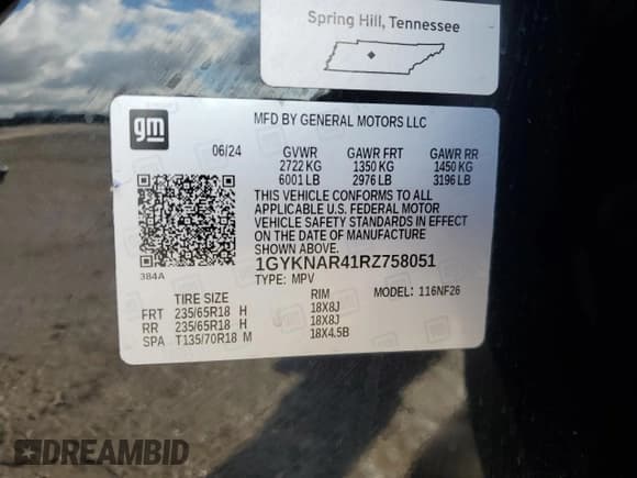 ✅ 2024 Cadillac XT5 FWD Luxury • VIN: 1GYKNAR41RZ758051 • Lot: 45544165. Wystawiony na Copart z przebiegiem 6 045 mil. Bezpłatny archiwum sprzedaży aukcyjnych z USA i szczegółowy raport historii pojazdu na DreamBid. Zdjęcie 13.
