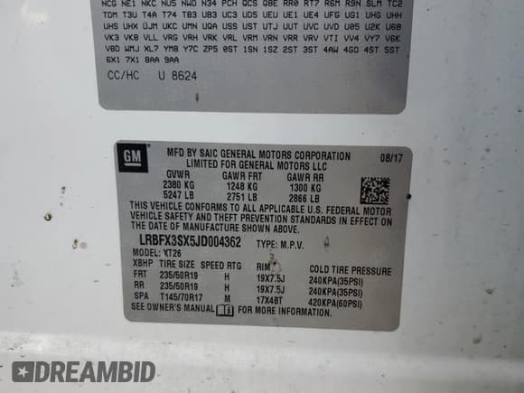 ✅ 2018 Buick Envision Premium • VIN: LRBFX3SX5JD004362 • Lot: 77267594. Wystawiony na Copart z przebiegiem 129 327 mil. Bezpłatny archiwum sprzedaży aukcyjnych z USA i szczegółowy raport historii pojazdu na DreamBid. Zdjęcie 13.