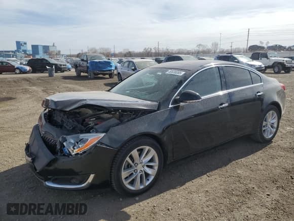 ✅ 2014 Buick Regal Premium I • VIN: 2G4GN5EX0E9166742 • Lot: 49538085. Listed on Copart with 104,739 mi. Free auction sales archive from the USA and detailed vehicle history report at DreamBid. Image 1.