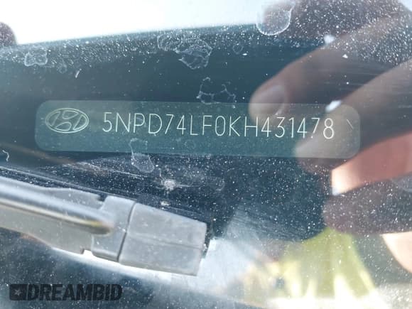 ✅ 2019 Hyundai Elantra SE • VIN: 5NPD74LF0KH431478 • Lot: 43027568. Listed on IAAI with 163,744 mi. Free auction sales archive from the USA and detailed vehicle history report at DreamBid. Image 18.