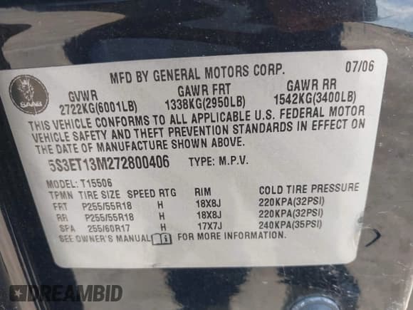 ✅ 2007 Saab 9-7X V8 • VIN: 5S3ET13M272800406 • Lot: 42210621. Wystawiony na IAAI z przebiegiem 126 098 mil. Bezpłatny archiwum sprzedaży aukcyjnych z USA i szczegółowy raport historii pojazdu na DreamBid. Zdjęcie 9.