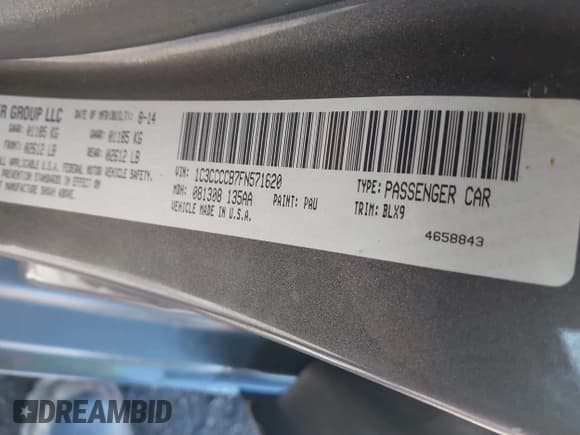 ✅ 2015 Chrysler 200 C • VIN: 1C3CCCCB7FN571620 • Лот: 43526230. Опубликован ранее на IAAI с пробегом 100 997 миль. Бесплатный доступ к архиву аукционных продаж из США и подробный отчёт об истории автомобиля на DreamBid. Изображение 9.