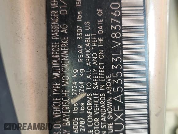 ✅ 2003 BMW X5 3.0i • VIN: 5UXFA53533LV83760 • Lot: 54744234. Listed on Copart with Not provided. Free auction sales archive from the USA and detailed vehicle history report at DreamBid. Image 12.