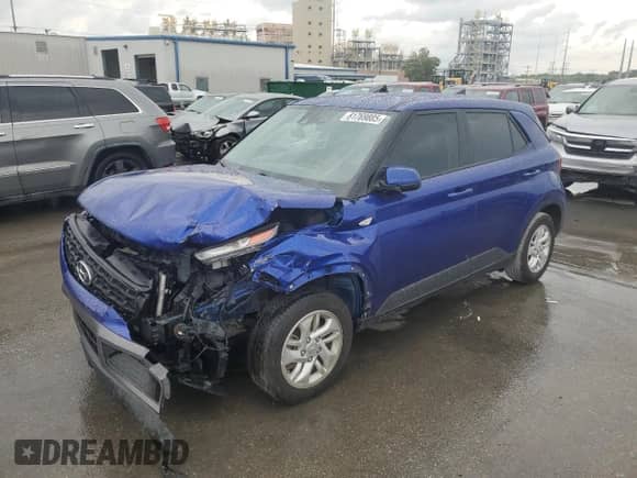 2021 Hyundai Venue SE z VIN KMHRB8A35MU069754, wystawiony jako Copart lot #81769885 z przebiegiem Nie podano mil oraz Szkoda całkowita • Salvage title. Historia ofert i sprzedaży dostępna na DreamBid. Obrazek 1.