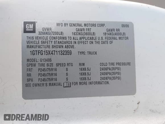 ✅ 2007 GMC Savana Cargo • VIN: 1GTFG15X471132359 • Лот: 43810995. Опубликован ранее на IAAI с пробегом 305 717 миль. Бесплатный доступ к архиву аукционных продаж из США и подробный отчёт об истории автомобиля на DreamBid. Изображение 9.