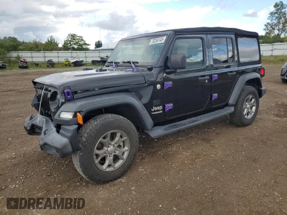 ✅ 2020 Jeep Wrangler Unlimited Sport • VIN: 1C4HJXDGXLW250430 • Lot: 70234145. Listed on Copart with 61,774 mi. Free auction sales archive from the USA and detailed vehicle history report at DreamBid. Image 1.