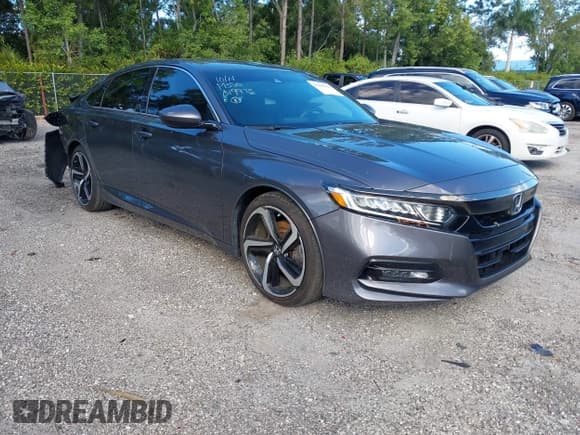 ✅ 2019 Honda Accord Sport • VIN: 1HGCV2F33KA019975 • Lot: 43583701. Listed on IAAI with 57,210 mi. Free auction sales archive from the USA and detailed vehicle history report at DreamBid. Image 1.