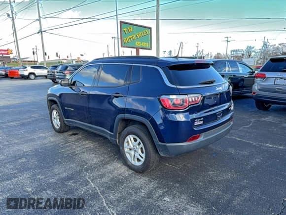 ✅ 2019 Jeep Compass Sport • VIN: 3C4NJDAB3KT601077 • Lot: 94959485. Listed on Copart with 105,781 mi. Free auction sales archive from the USA and detailed vehicle history report at DreamBid. Image 3.