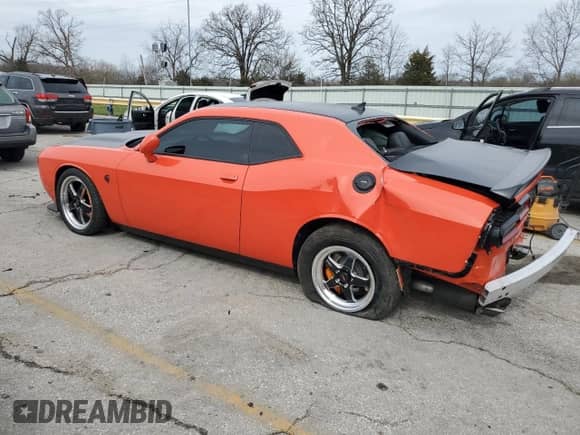 2021 Dodge Challenger SRT Hellcat with VIN 2C3CDZC96MH676510, listed as a Copart auction lot 49991055 with 4,467 mi miles and Salvage title. Bid and sale history available at DreamBid. Image 2.