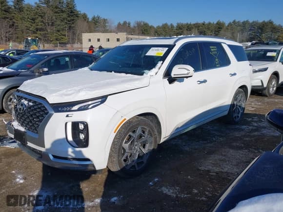 ✅ 2021 Hyundai Palisade Calligraphy • VIN: KM8R7DHE7MU293075 • Лот: 41400741. Опубликован ранее на IAAI с пробегом 58 797 миль. Бесплатный доступ к архиву аукционных продаж из США и подробный отчёт об истории автомобиля на DreamBid. Изображение 2.