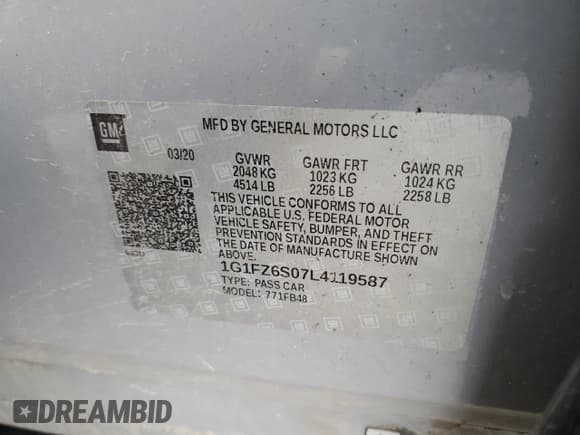 ✅ 2020 Chevrolet Bolt EV Premier • VIN: 1G1FZ6S07L4119587 • Lot: 50548155. Wystawiony na Copart z przebiegiem 21 136 mil. Bezpłatny archiwum sprzedaży aukcyjnych z USA i szczegółowy raport historii pojazdu na DreamBid. Zdjęcie 14.