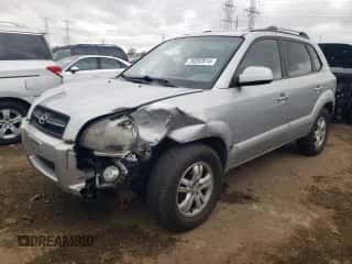 2007 Hyundai Tucson SE z VIN KM8JN12D57U527736, wystawiony jako Copart lot #78202814 z przebiegiem 121 082 mil mil oraz Szkoda całkowita • Salvage title. Historia ofert i sprzedaży dostępna na DreamBid. Obrazek 1.