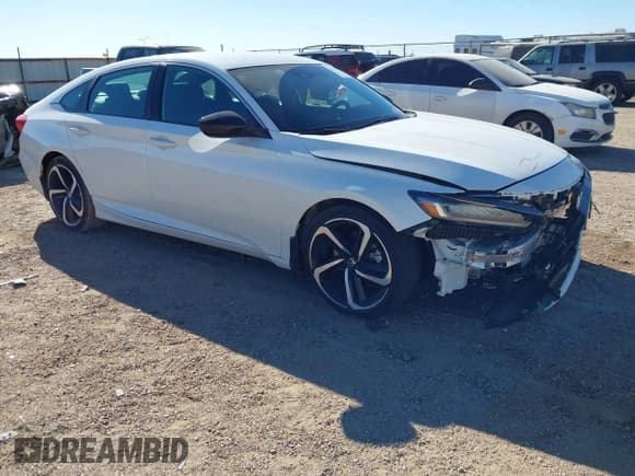 ✅ 2022 Honda Accord Sport • VIN: 1HGCV1F32NA037754 • Лот: 43711657. Опубликован ранее на IAAI с пробегом 14 697 миль. Бесплатный доступ к архиву аукционных продаж из США и подробный отчёт об истории автомобиля на DreamBid. Изображение 1.