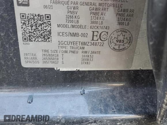 ✅ 2021 Chevrolet Silverado 1500 RST • VIN: 1GCUYEET6MZ348722 • Lot: 60330495. Wystawiony na Copart z przebiegiem Nie podano. Bezpłatny archiwum sprzedaży aukcyjnych z USA i szczegółowy raport historii pojazdu na DreamBid. Zdjęcie 12.