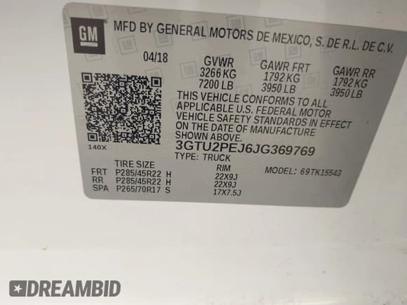 ✅ 2018 GMC Sierra 1500 Denali • VIN: 3GTU2PEJ6JG369769 • Лот: 43659971. Опубликован ранее на IAAI с пробегом 143 939 миль. Бесплатный доступ к архиву аукционных продаж из США и подробный отчёт об истории автомобиля на DreamBid. Изображение 9.