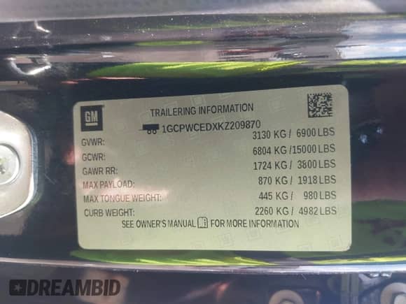 2019 Chevrolet Silverado 1500 LT with VIN 1GCPWCEDXKZ209870, listed as a IAAI auction lot 42848575 with 151,696 mi miles and . Bid and sale history available at DreamBid. Image 9.