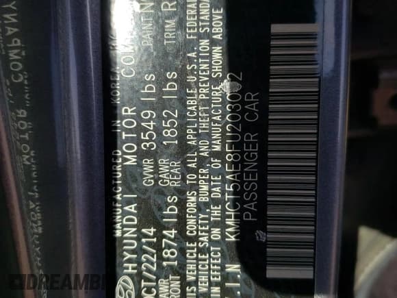 ✅ 2015 Hyundai Accent GS • VIN: KMHCT5AE8FU203002 • Лот: 47398704. Опубликован ранее на Copart с пробегом 182 931 миль. Бесплатный доступ к архиву аукционных продаж из США и подробный отчёт об истории автомобиля на DreamBid. Изображение 12.