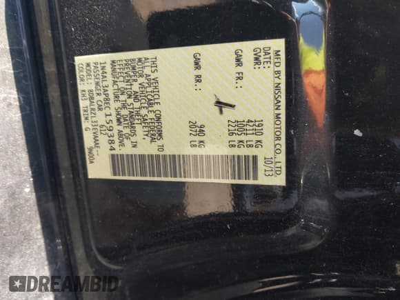 ✅ 2014 Nissan Altima SV • VIN: 1N4AL3AP8EC159384 • Lot: 42968038. Listed on IAAI with 91,404 mi. Free auction sales archive from the USA and detailed vehicle history report at DreamBid. Image 9.