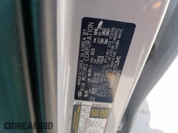 ✅ 2020 Kia Sportage S • VIN: KNDP63AC9L7712641 • Лот: 52123445. Опубликован ранее на Copart с пробегом 52 894 миль. Бесплатный доступ к архиву аукционных продаж из США и подробный отчёт об истории автомобиля на DreamBid. Изображение 13.