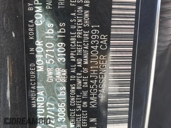 ✅ 2018 Genesis G90 Ultimate • VIN: KMHG54JH1JU043991 • Lot: 77817624. Listed on Copart with 79,313 mi. Free auction sales archive from the USA and detailed vehicle history report at DreamBid. Image 13.