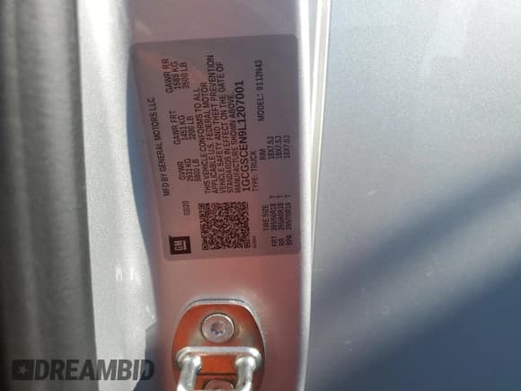 ✅ 2020 Chevrolet Colorado 2WD LT • VIN: 1GCGSCEN9L1207001 • Lot: 81216065. Listed on Copart with 67,751 mi. Free auction sales archive from the USA and detailed vehicle history report at DreamBid. Image 12.