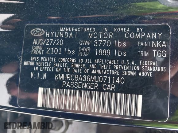 ✅ 2021 Hyundai Venue SEL • VIN: KMHRC8A36MU071140 • Lot: 41481137. Listed on IAAI with 81,040 mi. Free auction sales archive from the USA and detailed vehicle history report at DreamBid. Image 9.