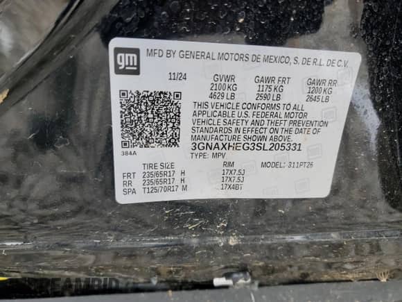 2025 Chevrolet Equinox FWD LT z VIN 3GNAXHEG3SL205331, wystawiony jako Copart lot #58256185 z przebiegiem 15 206 mil mil oraz Czysty tytuł • Clean title. Historia ofert i sprzedaży dostępna na DreamBid. Obrazek 13.