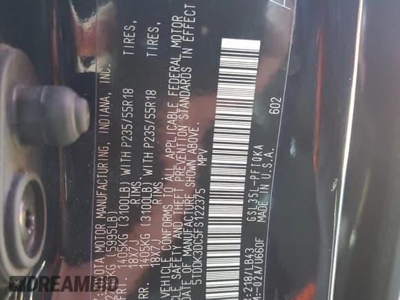 ✅ 2015 Toyota Sienna Limited • VIN: 5TDDK3DC5FS122375 • Lot: 90309665. Wystawiony na Copart z przebiegiem 97 685 mil. Bezpłatny archiwum sprzedaży aukcyjnych z USA i szczegółowy raport historii pojazdu na DreamBid. Zdjęcie 13.