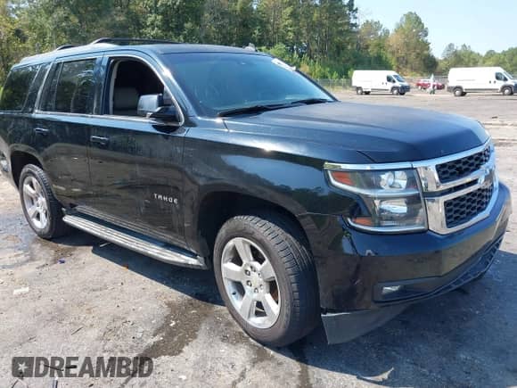 2015 Chevrolet Tahoe LT with VIN 1GNSCBKC0FR161589, listed as a IAAI auction lot 43190542 with 188,450 mi miles and . Bid and sale history available at DreamBid. Image 1.