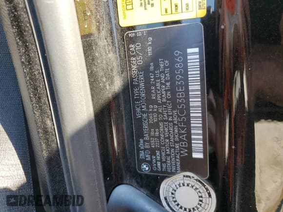 ✅ 2011 BMW 3 Series 328i xDrive • VIN: WBAKF5C53BE395869 • Lot: 68864385. Listed on Copart with Not provided. Free auction sales archive from the USA and detailed vehicle history report at DreamBid. Image 12.