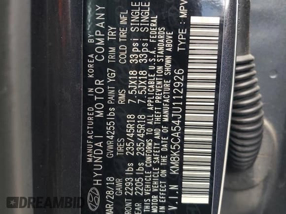 ✅ 2018 Hyundai Kona Ultimate • VIN: KM8K5CA54JU112926 • Лот: 56678974. Опубликован ранее на Copart с пробегом 83 700 миль. Бесплатный доступ к архиву аукционных продаж из США и подробный отчёт об истории автомобиля на DreamBid. Изображение 13.