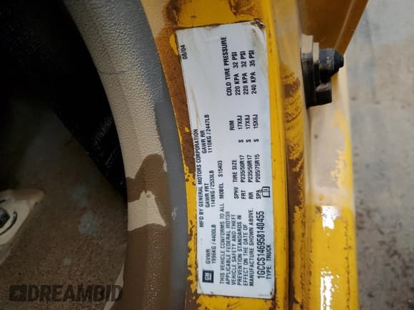 ✅ 2005 Chevrolet Colorado ZQ8 • VIN: 1GCCS146958140455 • Лот: 74282934. Опубликован ранее на Copart с пробегом Не указан. Бесплатный доступ к архиву аукционных продаж из США и подробный отчёт об истории автомобиля на DreamBid. Изображение 13.