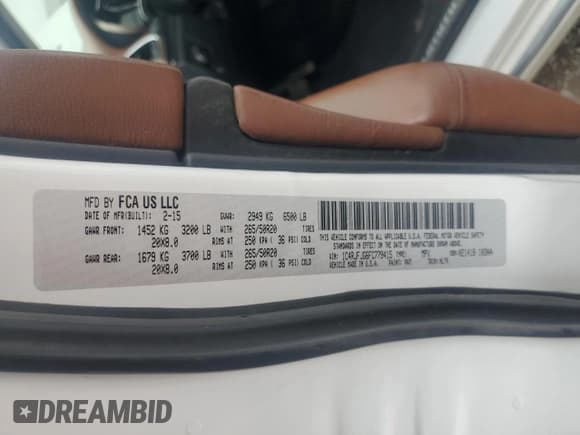 ✅ 2015 Jeep Grand Cherokee Summit • VIN: 1C4RJFJG6FC779415 • Lot: 84226075. Listed on Copart with 284,795 mi. Free auction sales archive from the USA and detailed vehicle history report at DreamBid. Image 13.