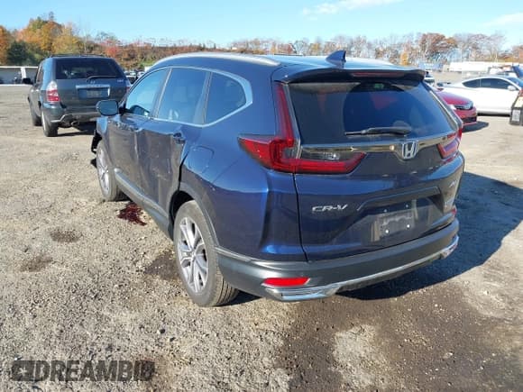✅ 2022 Honda CR-V Touring • VIN: 5J6RT6H99NL024642 • Lot: 43480976. Listed on IAAI with 68,535 mi. Free auction sales archive from the USA and detailed vehicle history report at DreamBid. Image 3.
