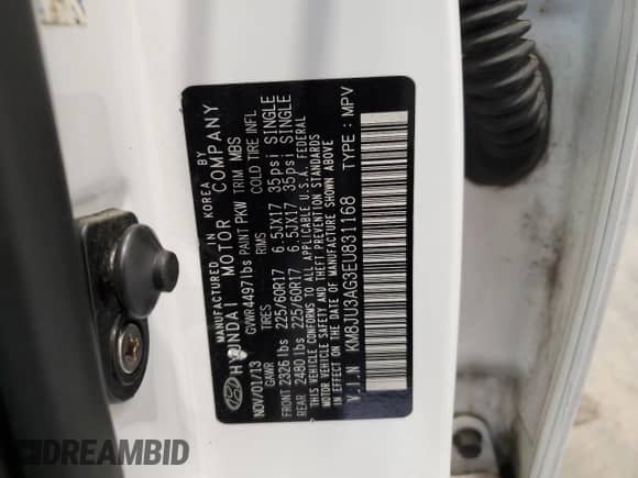 2014 Hyundai Tucson SE z VIN KM8JU3AG3EU831168, wystawiony jako Copart lot #66070105 z przebiegiem 118 852 mil mil oraz Czysty tytuł • Clean title. Historia ofert i sprzedaży dostępna na DreamBid. Obrazek 13.