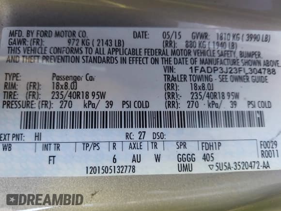 ✅ 2015 Ford Focus Titanium • VIN: 1FADP3J23FL304788 • Lot: 43670437. Wystawiony na IAAI z przebiegiem 155 474 mil. Bezpłatny archiwum sprzedaży aukcyjnych z USA i szczegółowy raport historii pojazdu na DreamBid. Zdjęcie 9.