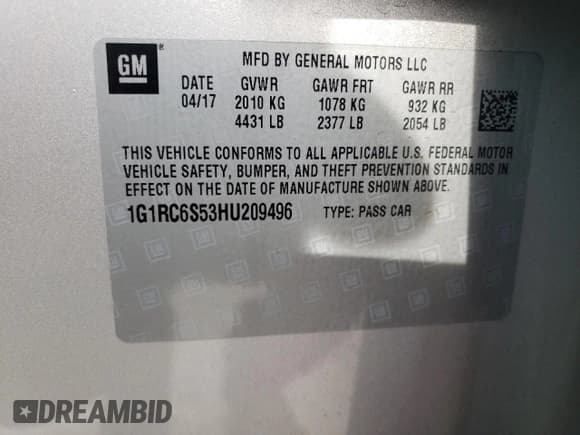 ✅ 2017 Chevrolet Volt LT • VIN: 1G1RC6S53HU209496 • Lot: 70151233. Wystawiony na Copart z przebiegiem 66 096 mil. Bezpłatny archiwum sprzedaży aukcyjnych z USA i szczegółowy raport historii pojazdu na DreamBid. Zdjęcie 12.