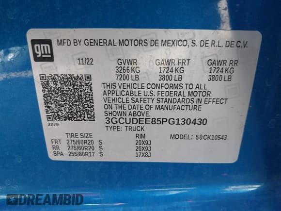 ✅ 2023 Chevrolet Silverado 1500 RST • VIN: 3GCUDEE85PG130430 • Lot: 43481981. Wystawiony na IAAI z przebiegiem 45 655 mil. Bezpłatny archiwum sprzedaży aukcyjnych z USA i szczegółowy raport historii pojazdu na DreamBid. Zdjęcie 9.