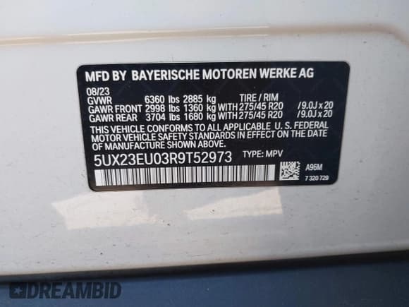 ✅ 2024 BMW X5 xDrive40i • VIN: 5UX23EU03R9T52973 • Лот: 43524700. Опубликован ранее на IAAI с пробегом 35 554 миль. Бесплатный доступ к архиву аукционных продаж из США и подробный отчёт об истории автомобиля на DreamBid. Изображение 9.