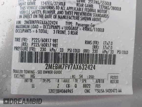 ✅ 2010 Mercury Grand Marquis LS • VIN: 2MEBM7FV7AX632424 • Лот: 42915550. Опубликован ранее на IAAI с пробегом 174 380 миль. Бесплатный доступ к архиву аукционных продаж из США и подробный отчёт об истории автомобиля на DreamBid. Изображение 9.