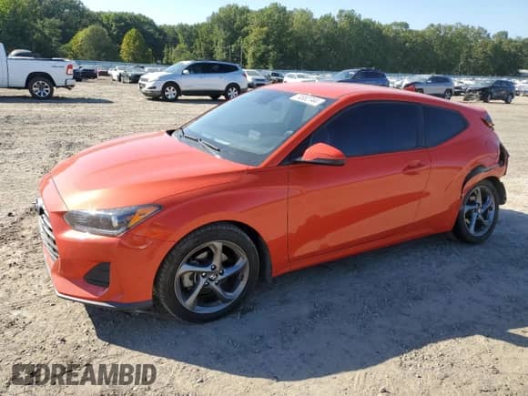 2019 Hyundai Veloster 2.0 with VIN KMHTG6AF1KU010543, listed as a Copart auction lot 74552744 with 62,040 mi miles and Salvage title. Bid and sale history available at DreamBid. Image 1.