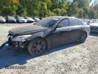 2013 Hyundai Genesis 3.8L z VIN KMHGC4DD4DU223842, wystawiony jako Copart lot #74492604 z przebiegiem 122 910 mil mil oraz Szkoda całkowita • Salvage title. Historia ofert i sprzedaży dostępna na DreamBid. Obrazek 1.